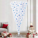 vidaXL Mű karácsonyfa 300 LED-del állvánnyal Fehér 240 cm PVC és Acél
