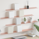 vidaXL Lebegő polc 4 pcs Rózsaszín 100 x 9 x 2,5 cm Acél