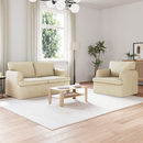 vidaXL Kanapé Szett 2 pcs Krém 144 x 80 x 85 cm szövet