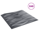 vidaXL Fali panelek 48 pcs Kőszürke 50 x 50 cm XPS Hab