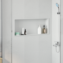 vidaXL Zuhany Niche Fehér 75 x 30 x 9,5 cm Rozsdamentes acél
