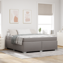 vidaXL Ágykeret matracmal Tópszínű 180 x 200 cm szövet