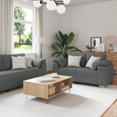 vidaXL Kanapé 2 pcs Sötétszürke 219 x 80 x 82 cm szövet