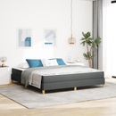 vidaXL Boxrugós ágy matracmal Sötétszürke 180 x 200 cm szövet