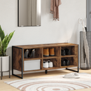 vidaXL Cipőszekrény tárolóval Füstös tölgy 100 x 35 x 44 cm Faanyag