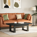 vidaXL Dohányzóasztal NOAIN Fekete 119 x 60 x 40 cm Tömör Fenyőfa