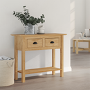 vidaXL Konzolasztal fiókkal BODO Méz barna 91 x 34.7 x 74 cm Faanyag
