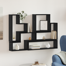 vidaXL Falpolc Falra szerelhető Fekete tölgy 96 x 12 x 64 cm
