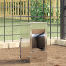 vidaXL Nyúl Etető Ezüst 12,5 x 12,5 x 25 cm Horganyzott acél