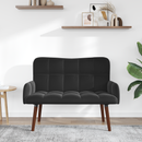 vidaXL Kétüléses Kanapé Fekete 115 x 61 x 87 cm Bársony