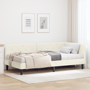 vidaXL Sarokágy keret Krém 90 x 200 cm Bársony