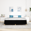 vidaXL Boxrugós ágy matracmal Fekete 180 x 200 cm szövet