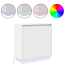 vidaXL LED tálaló részére Fehér 71 x 34,5 x 75 cm Faanyag