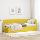 vidaXL Sarokágy keret Sárga 80 x 200 cm Bársony