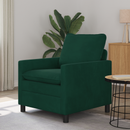 vidaXL Kanapé Sötétzöld 76 x 81 x 87,5 cm Bársony