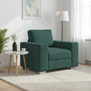 vidaXL Fotel Sötétzöld 100 cm szövet