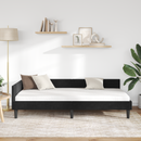 vidaXL Sarokágy keret fejtámlával Fekete 90 cm x 200 cm Bársony