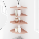 vidaXL Lebegő polc polcokkal tárolóval 4 pcs Rózsaszín 30 x 30 x 2 cm