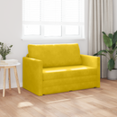 vidaXL Kanapéágy Napraforgó sárga 124 x 71 x 78 cm Bársony