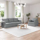 vidaXL Kanapé Szett 2 pcs Világosszürke 201 x 80 x 85 cm szövet