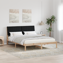 vidaXL Ágykeret fejtámlával Barna 160 x 200 cm Tömör fenyőfa