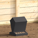 vidaXL Csirke etető Fekete 30 x 30 x 39 cm Hidegen Hengerelt Acél