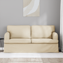 vidaXL Kanapé Krém 162 x 80 x 85 cm szövet