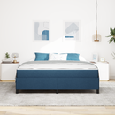 vidaXL Boxrugós ágy Kék 180 x 200 cm szövet