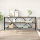vidaXL Konzolasztal polcokkal Artisan tölgy 180 x 30 x 75 cm Faanyag