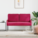 vidaXL Kanapék párnával 110cm Bordó Furnér