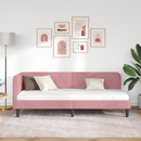 vidaXL Sarokágy keret Rózsaszín 80 x 200 cm Bársony