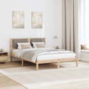 vidaXL Ágykeret fejtámlával Tópszínű 140 x 200 cm Tömör fenyőfa