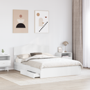 vidaXL Tárolós Ágy fejtámlával fiókkal Fehér 160 x 200 cm Faanyag