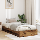 vidaXL Ottomán Ágykeret tárolóval Öreg fa 75,5 x 190 cm Mérnöki fa