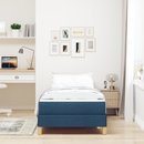 vidaXL Boxrugós ágy matracmal Kék 90 x 190 cm szövet