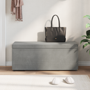 vidaXL Zsámoly Világosszürke 101 x 41 x 40 cm Bársony és Műanyag Fa