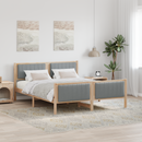 vidaXL Ágykeret Barna és világosszürke 160 x 200 cm Tömör fenyőfa
