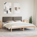 vidaXL Ágykeret Kárpitozott Fejtámlával Tópszínű 180 x 200 cm