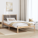 vidaXL Ágykeret fejtámlával Tópszínű 100 x 200 cm Tömör fenyőfa