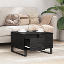 vidaXL Dohányzóasztal fiókkal Fekete tölgy 55 x 55 x 36,5 cm Faanyag