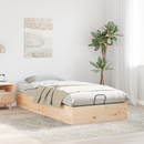 vidaXL Tárolós ottomán ágykeret Természetes 100 x 200 cm Tömör fenyő
