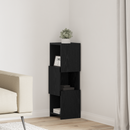 vidaXL Sarokszekrény Fekete tölgy 25,5x25x80cm Faanyag