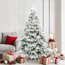 vidaXL Mű karácsonyfa 300 LED-del állvánnyal Fehér 180 cm PE és PVC