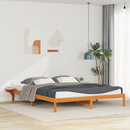 vidaXL Ágykeret éjjeliszekrényekkel Faggyú barna 180 x 220 cm