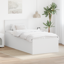 vidaXL Ágykeret fejtámlával Fehér 75 x 190 cm Faanyag