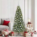 vidaXL Karácsonyi Díszgömb Készlet 300 LED-del 120 pcs Fehér Műanyag