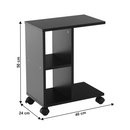 Kisasztal, fekete, ABBAS NEW