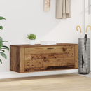 vidaXL Cipőszekrény polcokkal ajtóval Régi fa 100 x 35 x 38 cm Faanyag