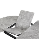 Kihúzható étkezőasztal, beton/fekete, 120x120-160x75 cm, ABERO TYP 2