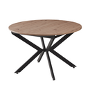 Kihúzható étkezőasztal, artisan tölgy/fekete, 120x120-160x75 cm, ABERO TYP 2